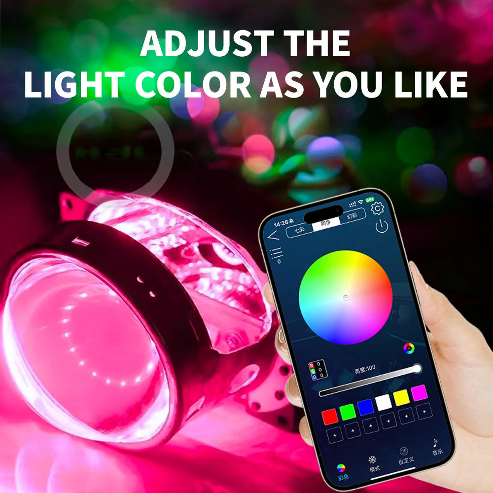 2PCS Mobile APP Control Angel Devil Demon Eye Ambient