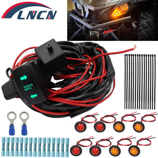 Utv Turn Signal Kit ATV Street Legal Rocker Switch