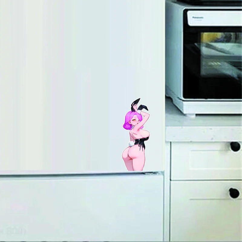 DM22 Anime Sticker Rabbit Ear Windows Refrigerator Trunk Laptop