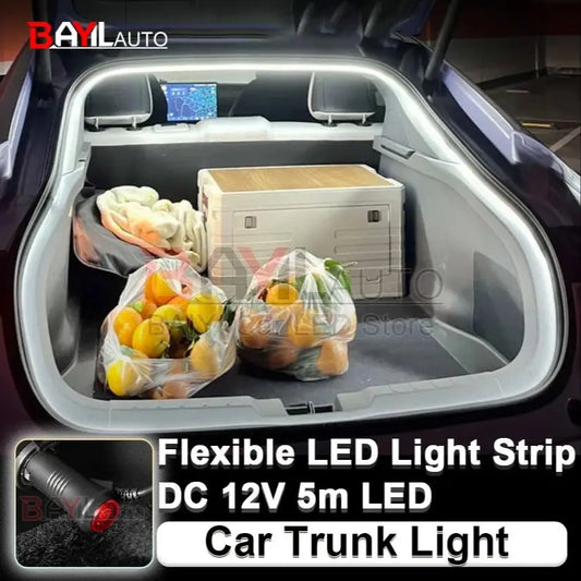 Trunk Modified Ambient Lighting 12V 5M Flexible Strip Atmosphere