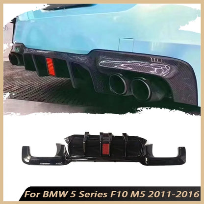 For BMW 5 Series F10 M5 Rear Bumper Lip Diffuser 2011-2016 ABS