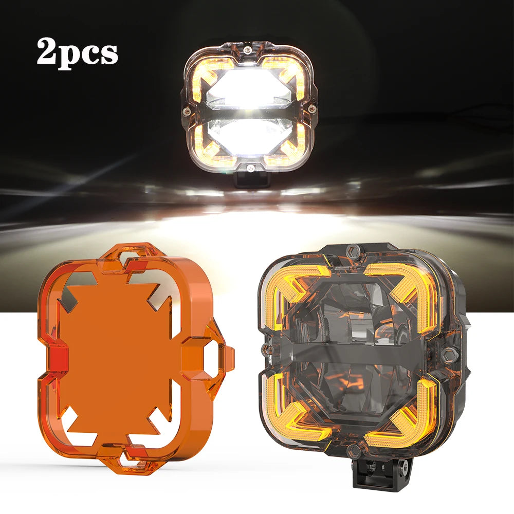 2PCS Work Lampshade Truck Jeep Off Road SUV Utv