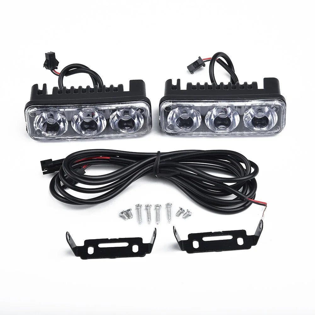 2PCS 3LED Super White Power Work 6000K 7000K Drl