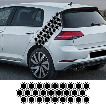 Honeycomb Hexagonal Graphics Vinyl Decal Body Side Sticker