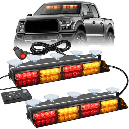 Nilight 32LED Emergency Dash Strobe Controller Suction Cups