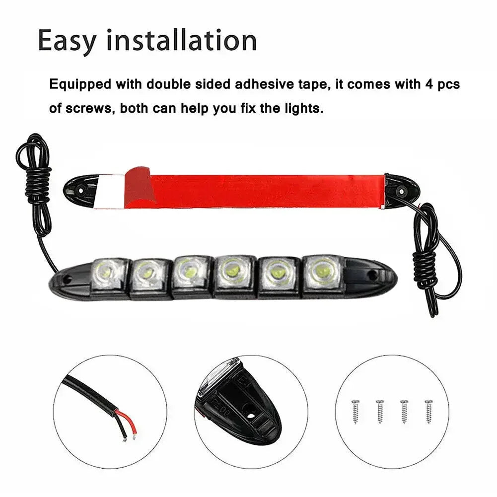 2PCS Bright Daytime Running Flexible Extendable Drl Fog Driving