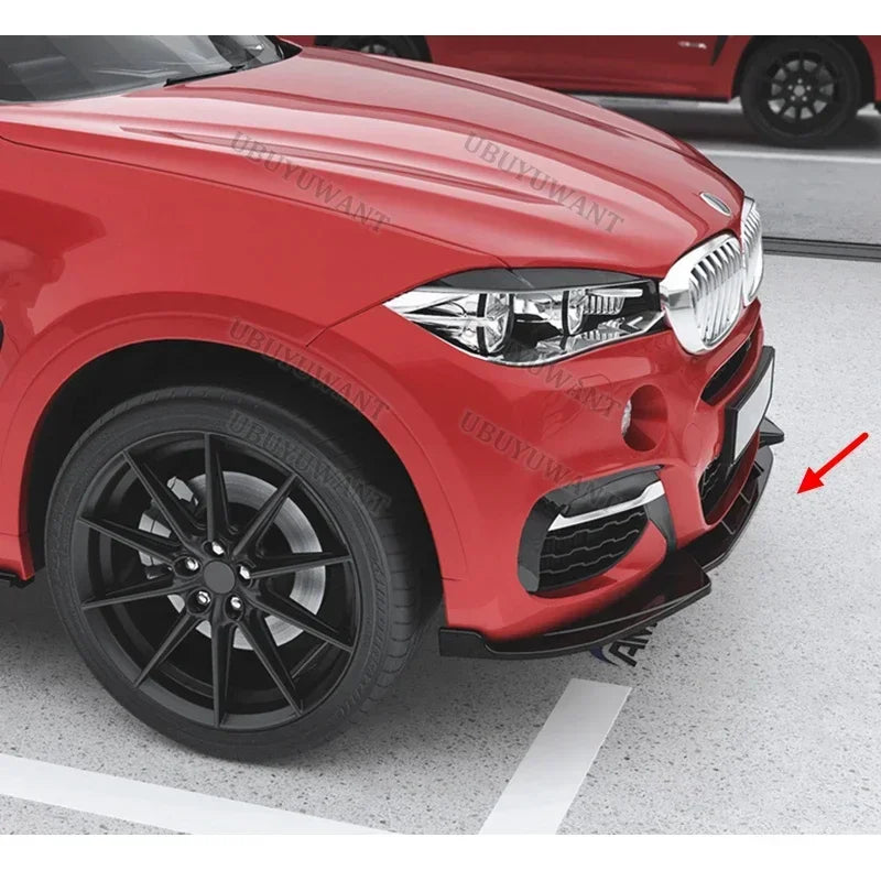 For BMW X6 F16 M Sport 2015-2019 Front Bumper Lip Custom Parts