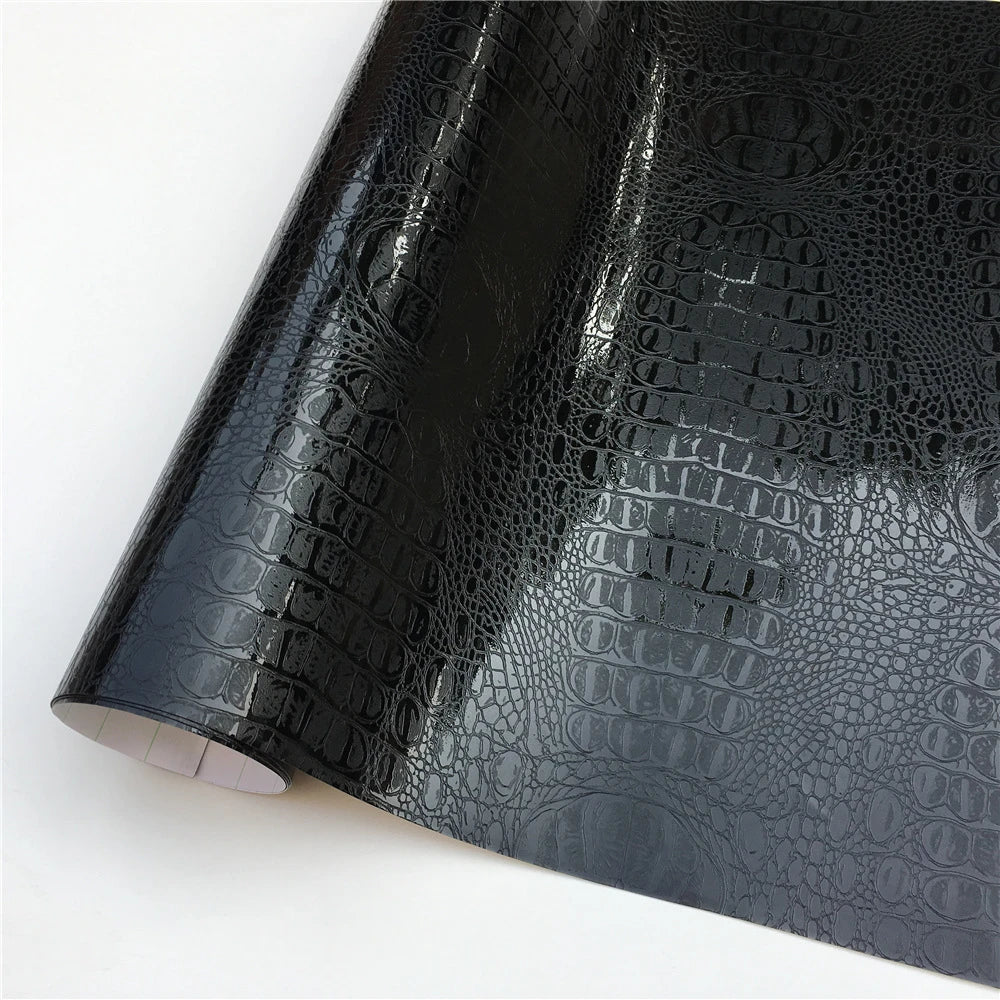 Diamond Sparkle Sandy Vinyl Wrap Film Leather Crocodile Wrapping