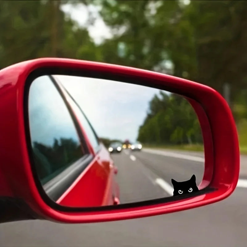 6PCS Black Cat Peeking Pvc Vinyl Sticker Hidden Pop