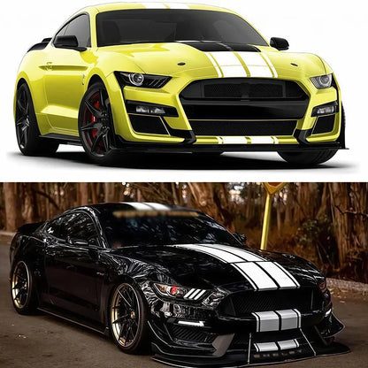 For Vehicle Bonnet Roof Body Exterior Racing Stripe Hood Decal