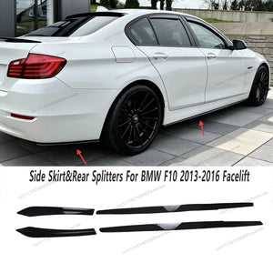 For BMW F10 520I 520D 530I Gloss Black Mp Side Skirts Extension
