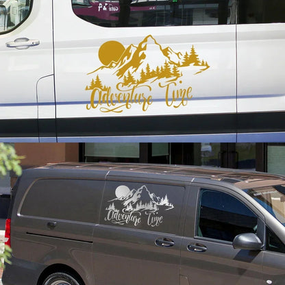 For Camper Adventures Mountain Decor Sticker Tuning Van SUV