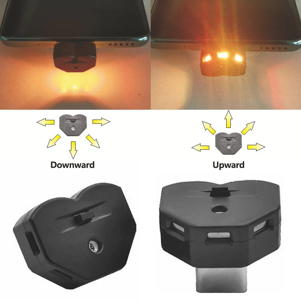 type-c Sensing RGB Ambient Night Adjustable Direction USB