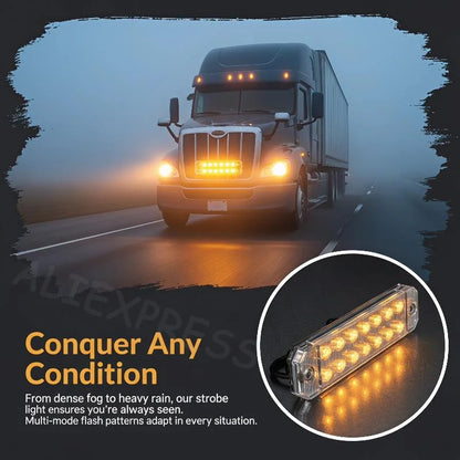 1PCS 12-35v Truck Side Marker Double Row 12 Smd