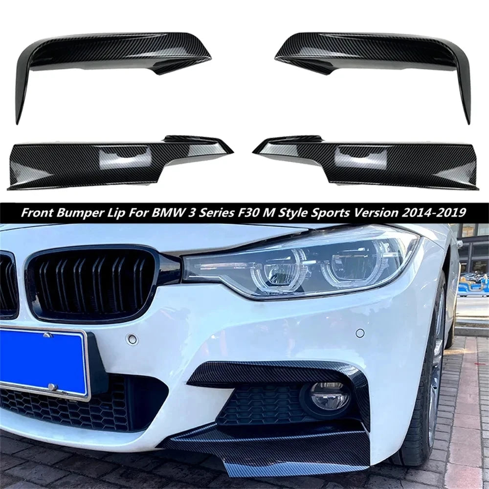 For BMW F30 F31 F35 320I Front Bumper Side Splitter Spoiler Kit