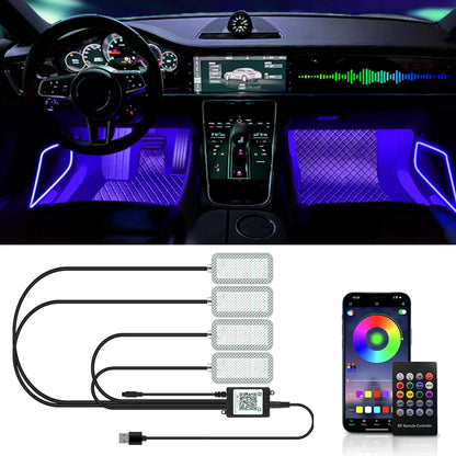 Neon Interior Ambient Foot Strip Kit Backlight Remote APP