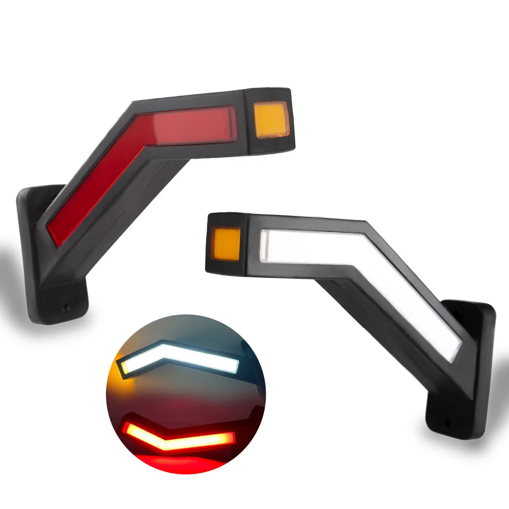 For Trailer 2PCS Side Marker 12-24v Truck Lorry Lamps Warning