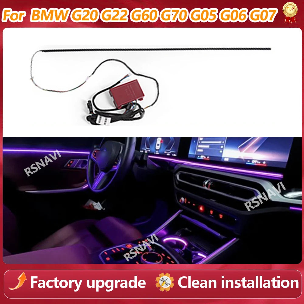 For BMW Curved Display X5 X6 Upgrade RGB Sync Ambient Lighting