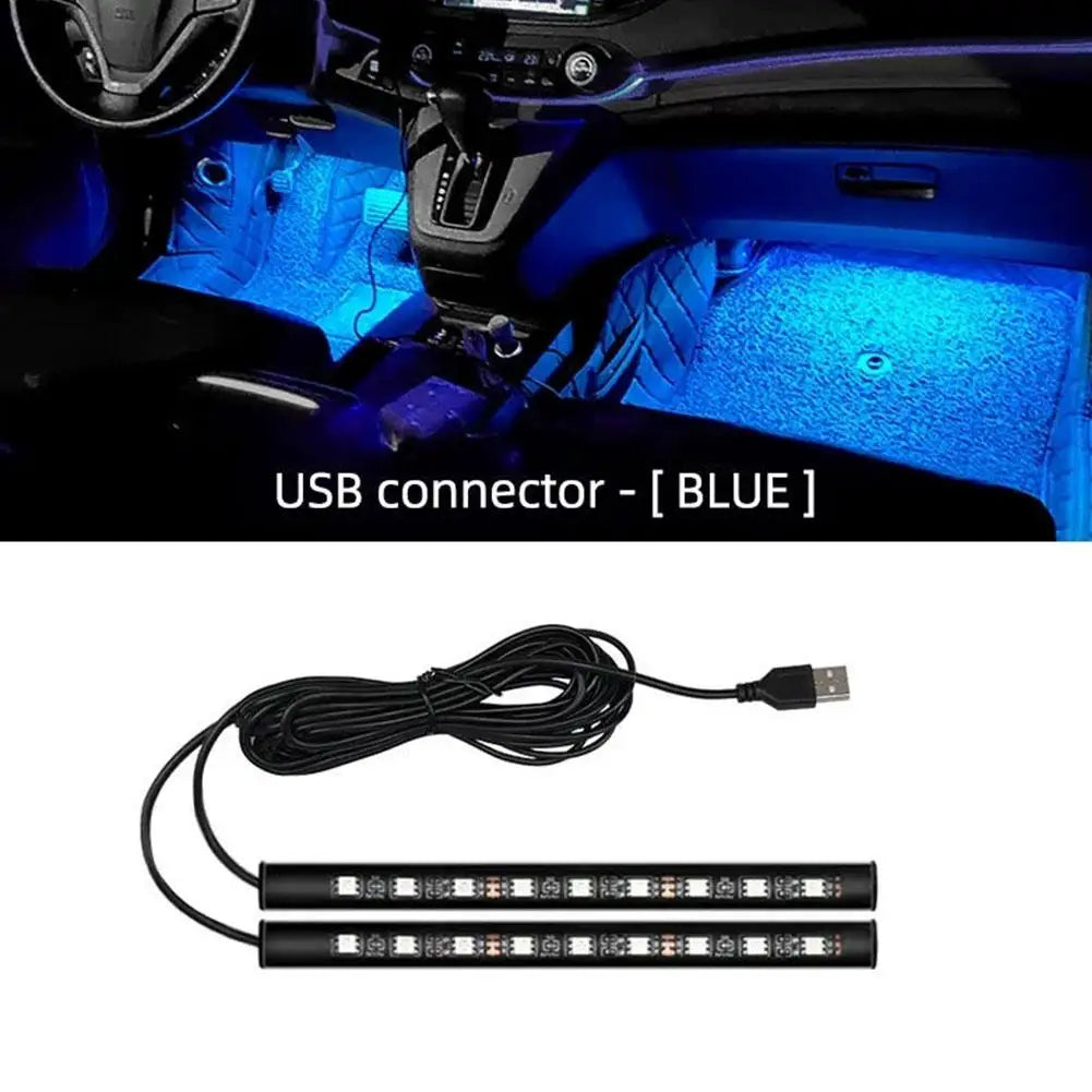 Neon Foot Interior Backlight Cigarette Lighter USB Atmosphere
