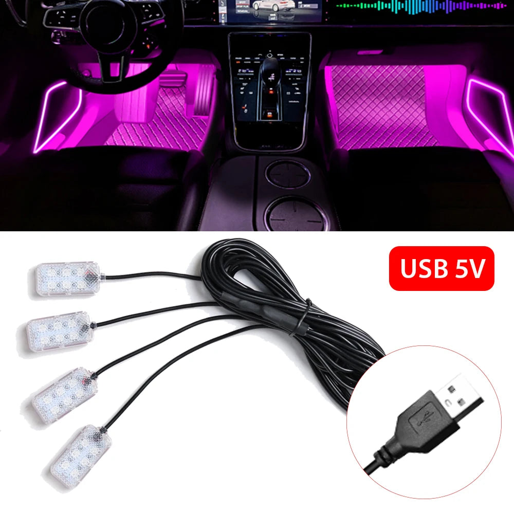 Interior Lamps Strips Atmosphere Ambient Party Pink