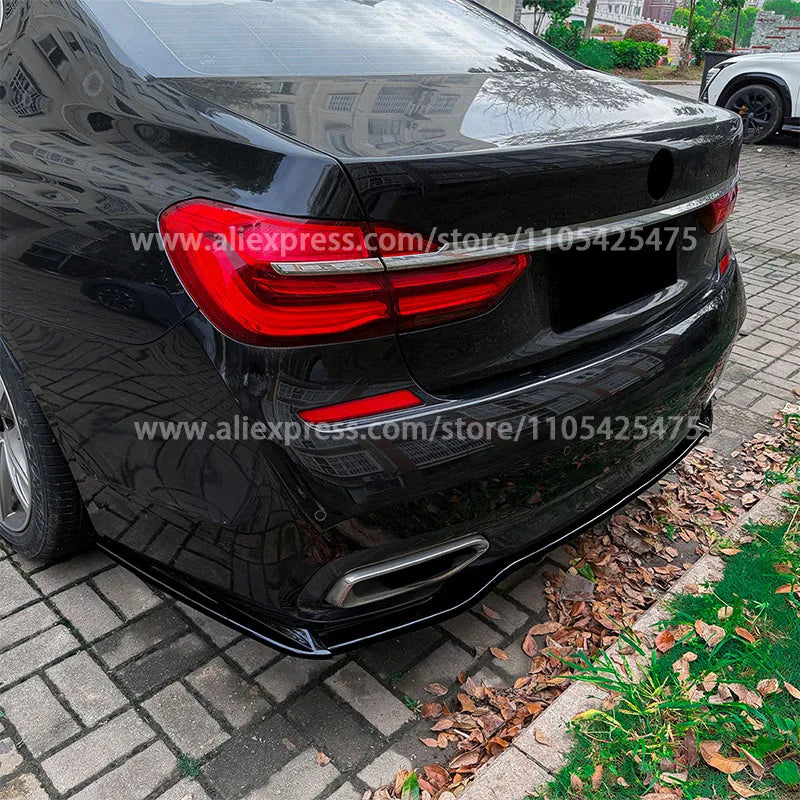 For BMW Rear Bumper Glossy Black Diffuser Spoiler Lip Trunk Wing
