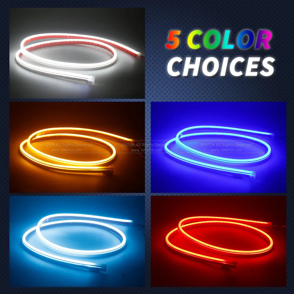 Hood Headlight Strip Flexible Atmosphere Lamps Drl Daytime