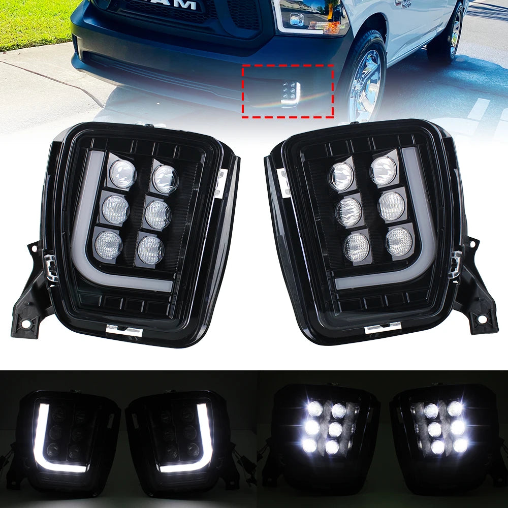 For Dodge Ram 1500 2013 2014 Fog Drl Bumper Driving 2015 2016