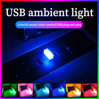 USB Interior Colorful Atmosphere Lighting Wiring Mounted Touch