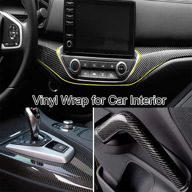 Glossy 7D Carbon Fiber Vinyl Wrap Film Body Waterproof