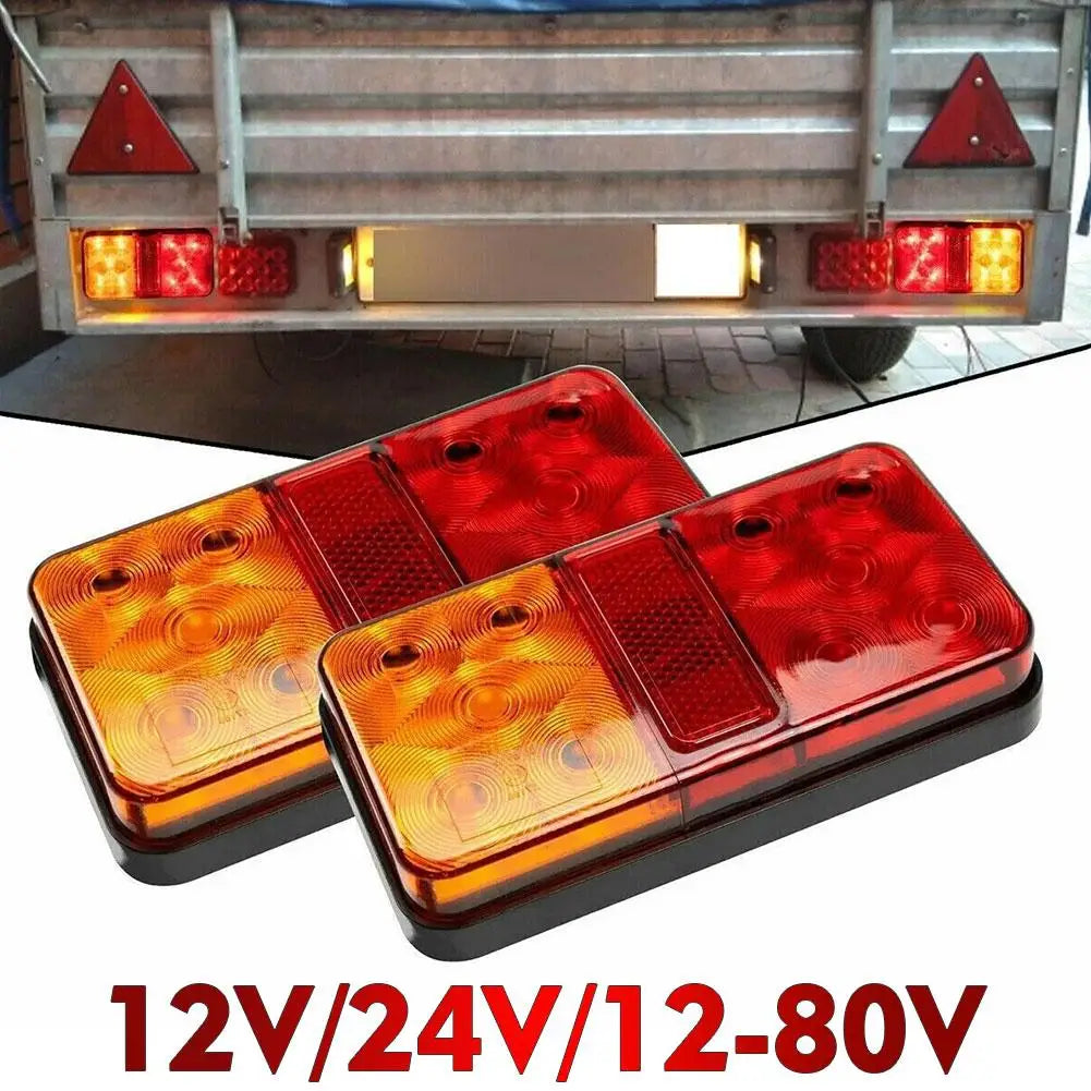 2PCS 10LED Rear Taillight 12V Turn Signal Indicator Stop