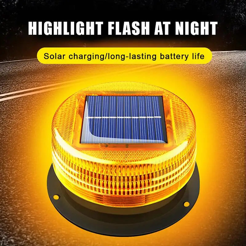 Solar Magnetic Warning Truck Wireless Strobe Beacon Flashlight