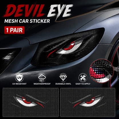 For Auto Exterior Modification Decor Vinyl 1pair Mesh Demon Eye