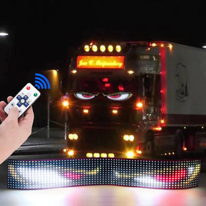 Truck Ambient Light LED Devil's Eye Flexible Matrix Pixel Panel Front Windshield Sign Display Screen Remote/App DIY Warn