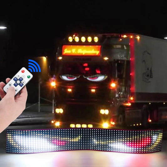 Truck Ambient Light LED Devil's Eye Flexible Matrix Pixel Panel Front Windshield Sign Display Screen Remote/App DIY Warn
