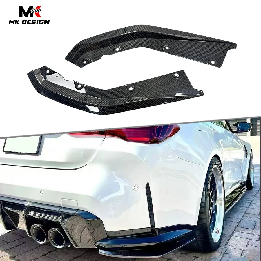 For BMW M4 G82 G83 G80 Carbon Fiber Rear Bumper Splitters Side