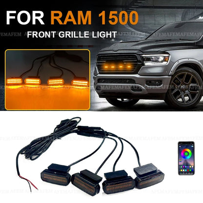 For Ram 1500 Front Grille Daytime Running Wheel Eyebrow Pickup