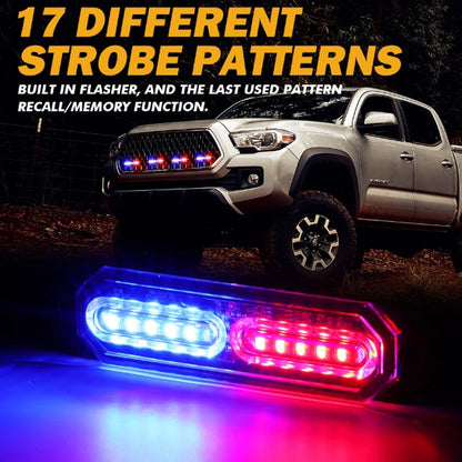 4X 12LED 24LED Grille Strobe Emergency Warning