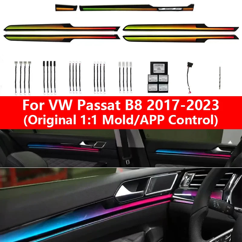 For VW Passat B8 B8.5 Ambient Lighting Original Mold Dashboard