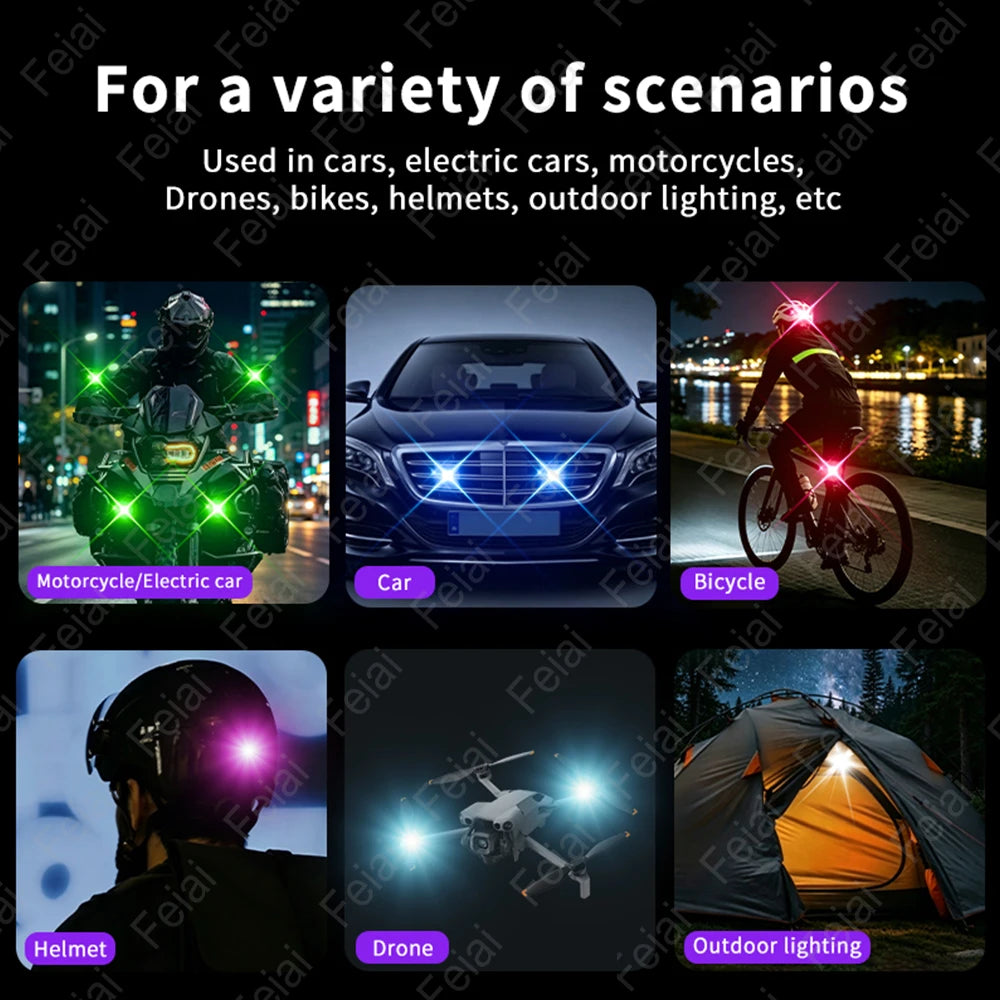 Wireless Remote Control Interior Ambient Colors Rechargeable