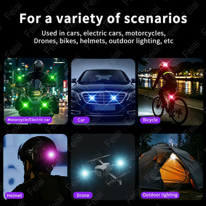 Wireless Remote Control Interior Ambient Colors Rechargeable