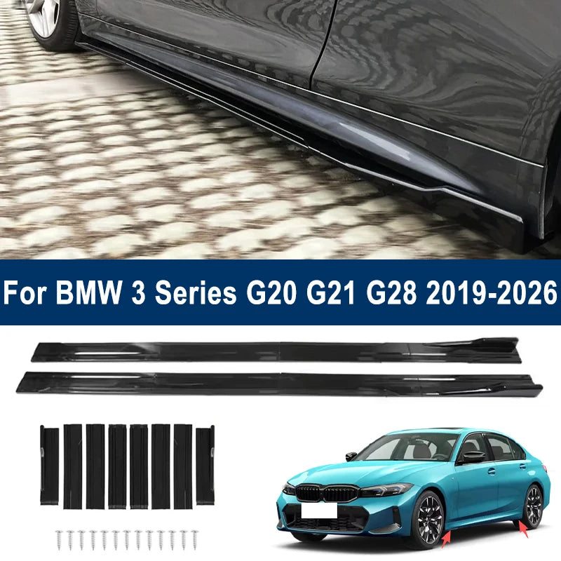 For BMW 3 Series G20 G21 G28 19-26 Side Skirt Splitters Extended