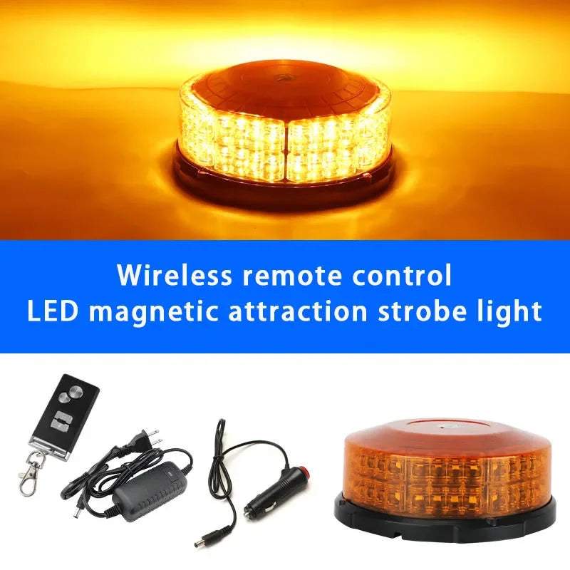 Wireless Remote Control Flashing Magnetic Warning Bright