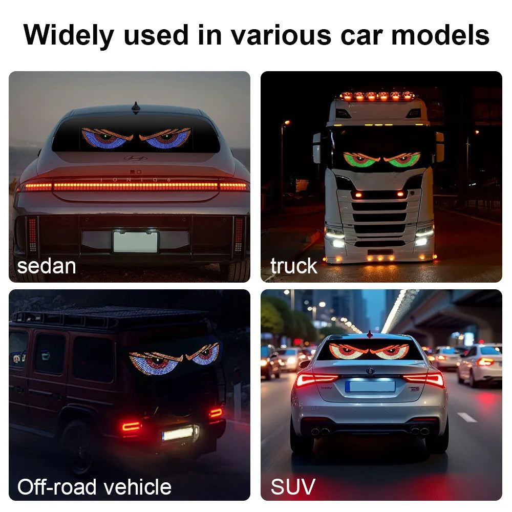 USB Dynamic Devil Eyes Windshield Matrix Panel Screen Truck