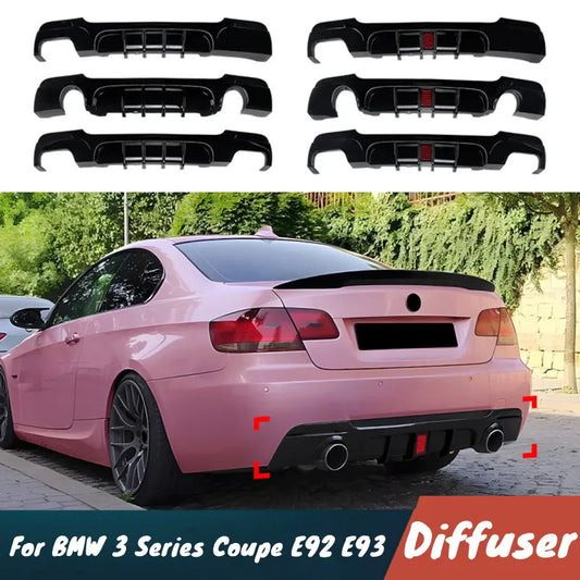 For BMW 3 Series Coupe E92 E93 2006-2013 Rear Bumper Black