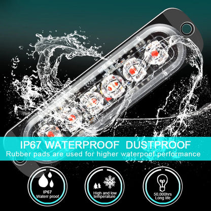 4PCS Grill Red Blue Emergency Remote Wireless Control Flash