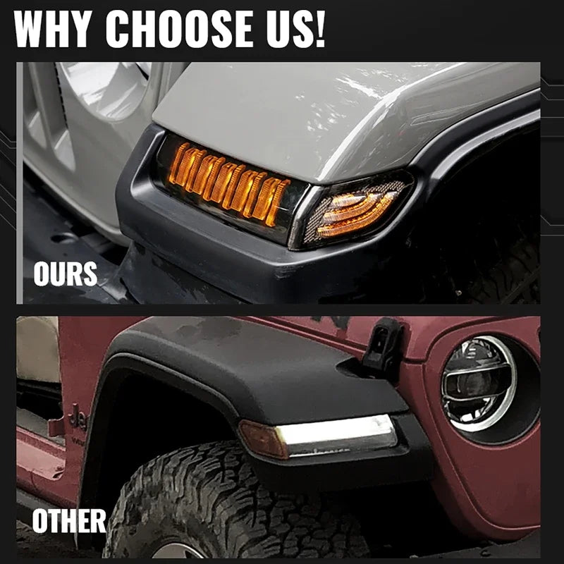 For Jeep Wrangler Jl 2018-2019 2PCS Fender Dynamic Turn Signal
