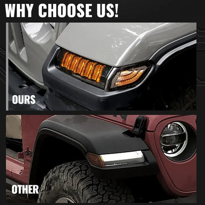 For Jeep Wrangler Jl 2018-2019 2PCS Fender Dynamic Turn Signal
