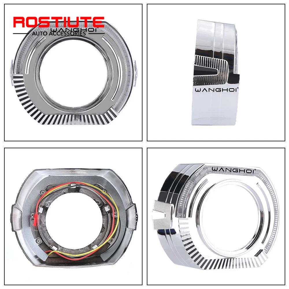 For Bi-xenon Bi-led Lens Retrofit 2PCS Headlight Angel Eyes