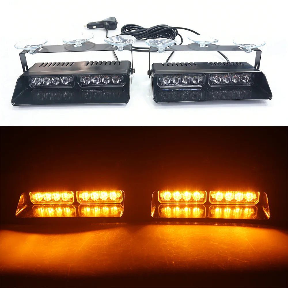 In 7.17 Inch Dash Strobe Interior Windshield Amber White