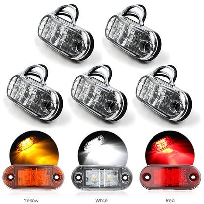 5PCS Side Signal Trucks Trailer 12V 24V Night Safe
